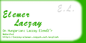 elemer laczay business card